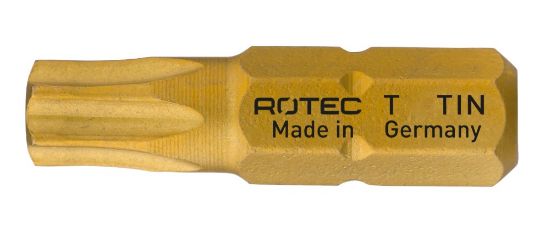Afbeeldingen van ROTEC Schroefbit ¼" PRO C6,3 TiN TORX 25MM 2x