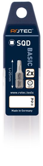 Afbeeldingen van ROTEC Schroefbit ¼" PRO C6,3 BASIC SQD 25MM 2x