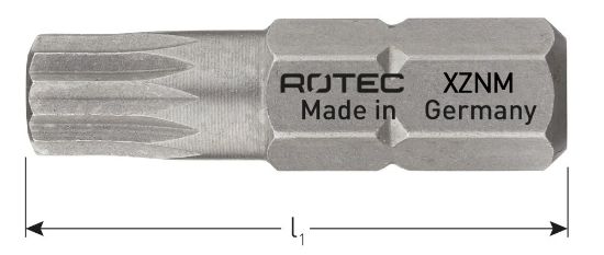 Afbeeldingen van ROTEC Schroefbit ¼" PRO C6,3 BASIC XZN 25MM 10x