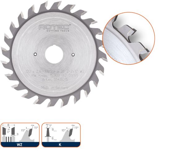 Afbeeldingen van ROTEC Voorritszaagblad HM t.b.v. 554.5
