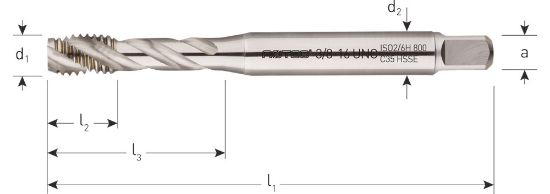 Afbeeldingen van ROTEC Machinetap HSS-E 800 blind DIN371 UNC