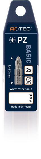 Afbeeldingen van ROTEC Schroefbit ¼" PRO C6,3 BASIC PZ 25MM 2x