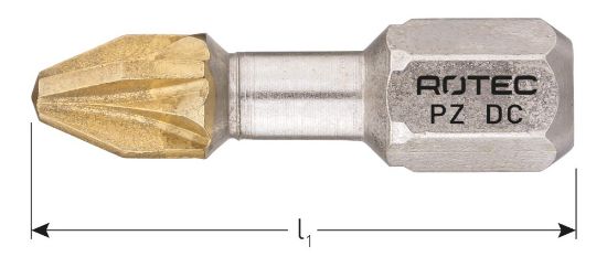 Afbeeldingen van ROTEC Torsionbit ¼" PRO C6,3 DIAMOND PZ 25MM 10x