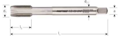 Afbeeldingen van ROTEC Machinetap HSS-E 800 doorlopend DIN376 UNF