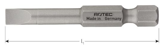 Afbeeldingen van ROTEC Schroefbit ¼" PRO E6,3 BASIC sleuf 50MM 10x
