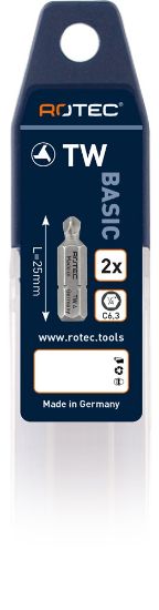 Afbeeldingen van ROTEC Schroefbit ¼" PRO C6,3 BASIC TW 25MM 2x