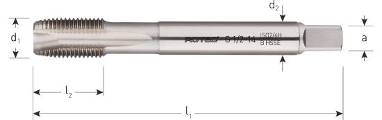 Afbeeldingen van ROTEC Machinetap HSS-E DIN5156 doorlopend BSP (G)