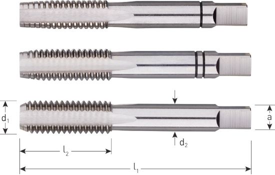Afbeeldingen van ROTEC Handtappenset HSS-E 3-delig DIN352 metrisch