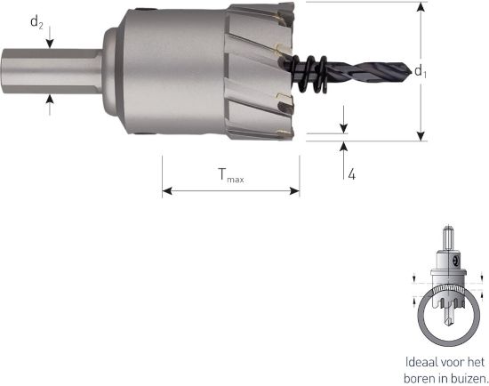Afbeeldingen van ROTEC Gatfrees HM Heavy-Duty TMax=30MM