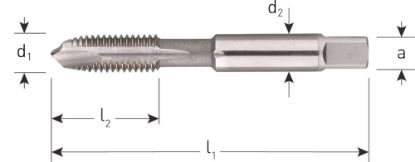 Afbeeldingen van ROTEC Machinetap HSS-E doorlopend kort ISO 529