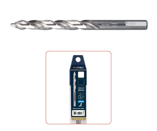 Afbeeldingen van ROTEC Metaalboor HSS-G STEP-X DIN338 1,0MM