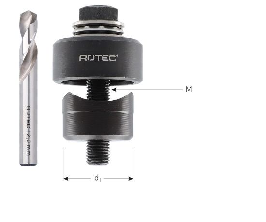 Afbeeldingen van ROTEC Gatenpons OPTI-LINE met kogellager en boor