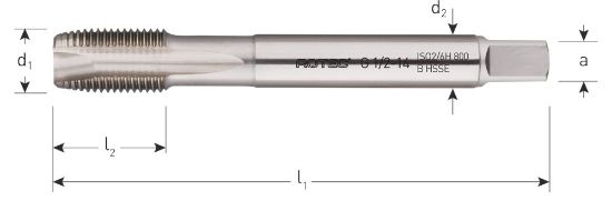 Afbeeldingen van ROTEC Machinetap HSS-E 800 doorlopend BSP (G)