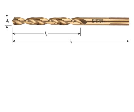 Afbeeldingen van ROTEC Metaalboor HSS-E DIN338 TOP-X type N