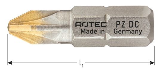 Afbeeldingen van ROTEC Schroefbit ¼" PRO C6,3 DIAMOND PZ 25MM 10x