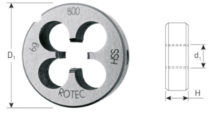 Afbeeldingen van ROTEC Ronde snijplaat HSS DIN-EN22568 (L)