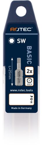 Afbeeldingen van ROTEC Schroefbit ¼" PRO C6,3 BASIC SW 25MM 2x