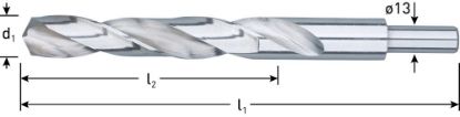 Afbeeldingen van ROTEC Metaalboor HSS-G DIN338 type N S=13MM