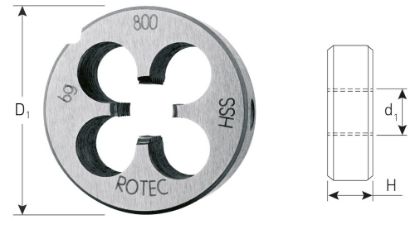 Afbeeldingen van ROTEC Ronde snijplaat HSS DIN-EN22568
