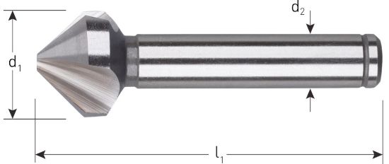 Afbeeldingen van ROTEC Verzinkfrees HSS-E 90° INOX DIN335-C