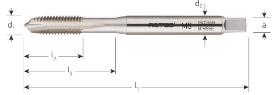 Afbeeldingen van ROTEC Machinetap HSS-E OPTI doorlopend DIN371