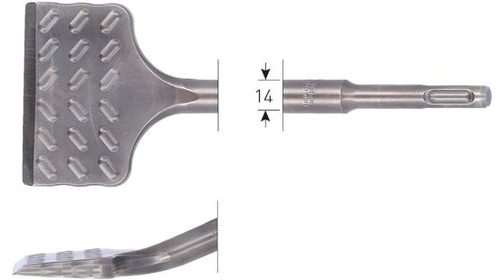 Afbeeldingen van ROTEC Tegelbeitel SDS-Plus gebogen V-Breaker