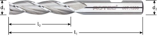 Afbeeldingen van ROTEC Universeelfrees HSS-E DIN844 lang ongecoat