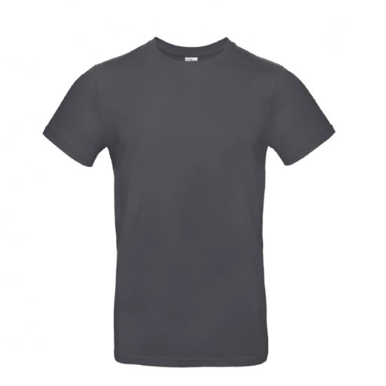 Afbeeldingen van B&C T-shirt E190 5TU03T R-hals donkergrijs L