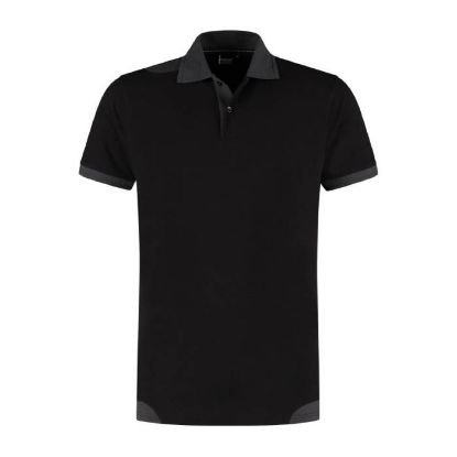 Afbeeldingen van IMAGE Poloshirt bicolour Semi SlimFit Parker 11011 grijs/zwart M