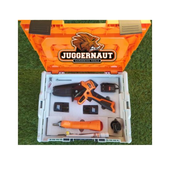 Afbeeldingen van Juggernaut Accu Snoeizaag 100MM + Snoeischaar 25MM 16V