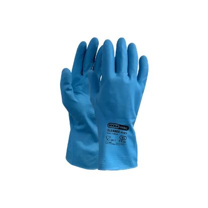 Afbeeldingen van Huishoudhandschoen latex blauw XL