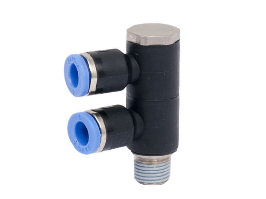 Afbeeldingen van Dubbele banjo verticaal 6MM R⅜"