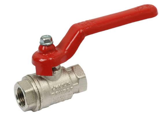 Afbeeldingen van Kogelkraan 1.½" rood BI/BI