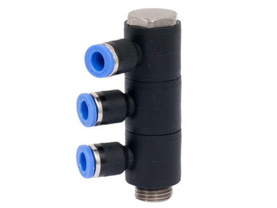 Afbeeldingen van Banjo verticaal 3-voudig 6MM G¼"