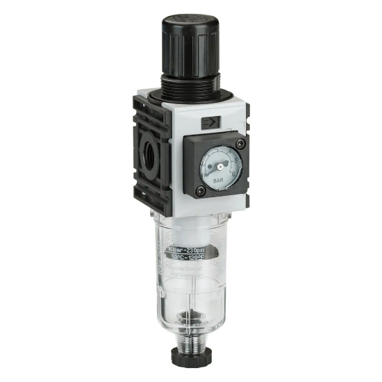 Afbeeldingen van Drukregelaar G¾" 5µ 16bar met manometer 63MM