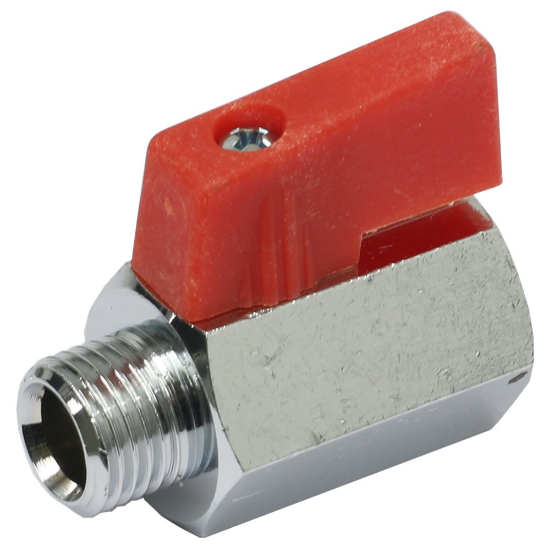 Afbeeldingen van Kraan mini ½" rood BI/BU