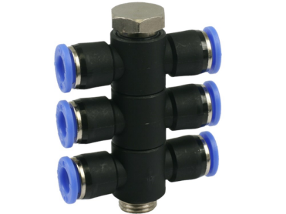 Afbeeldingen van Banjo verticaal 6-voudig 10MM G¼"