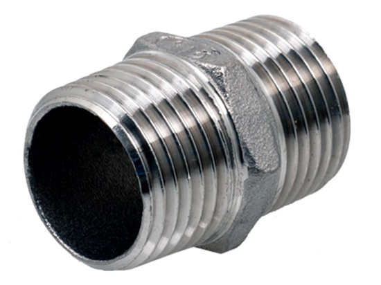 Afbeeldingen van Dubbele nippel staal VZ 1.½"