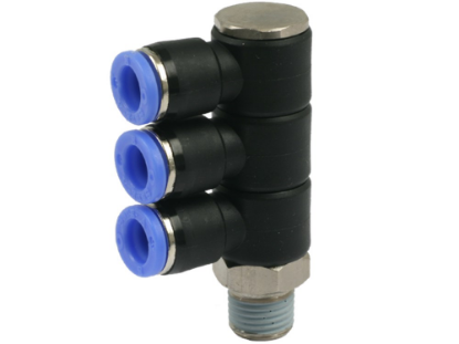 Afbeeldingen van Banjo verticaal 3-voudig 8MM-R¼"