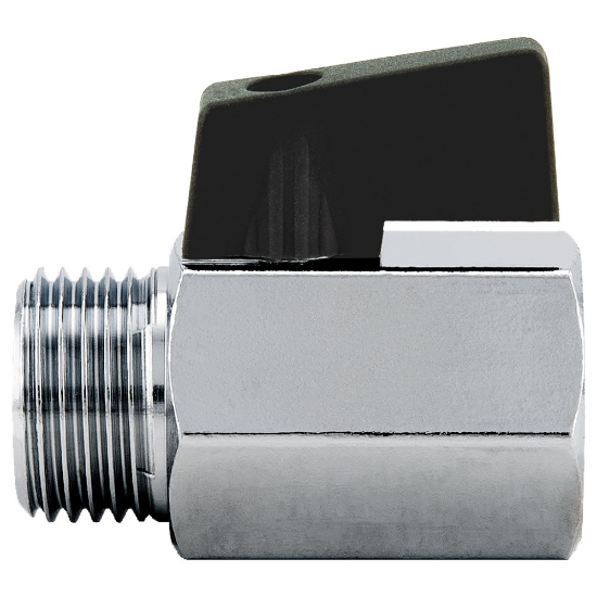 Afbeeldingen van Kraan mini ⅜" zwart BI/BU