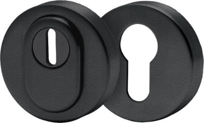 Afbeeldingen van OXLOC Veiligheidsrozet kerntrekbeveiliging + profielcilinder zwart recht 53MM