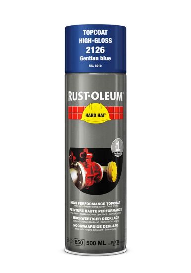 Afbeeldingen van RUST-OLEUM Topcoating RAL5010 gentiaanblauw 500ML
